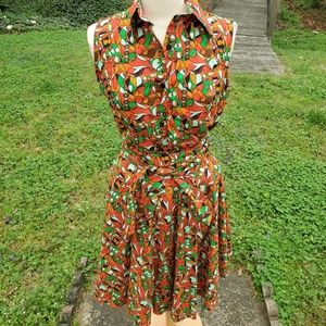 Tiskies Abstract Print Blouse And Skirt Set